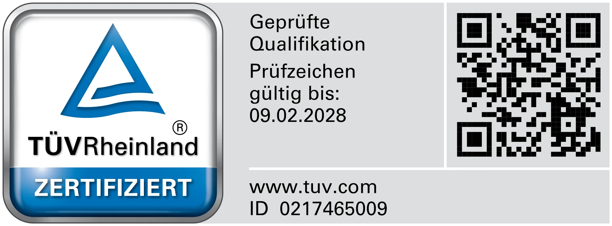 TÜV Rheinland Zertifizierung